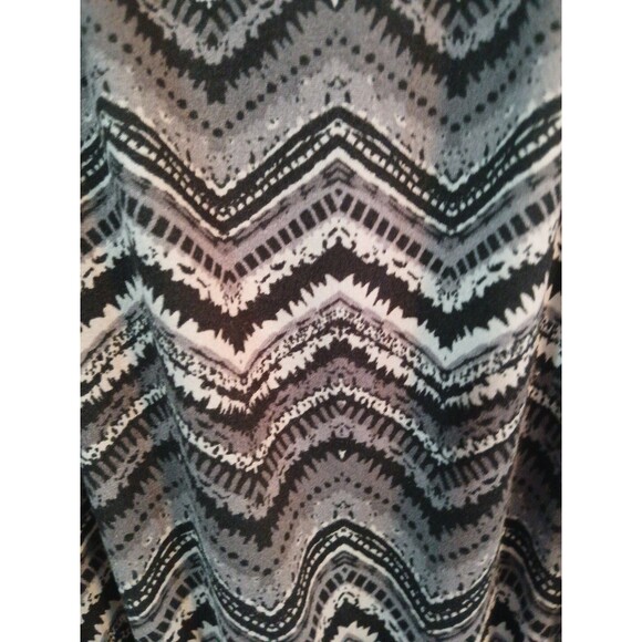 Sheila Rose Chevron Sun Dress Black-Grays Zig-Zag Womens Xlg Elastic Waist - Picture 14 of 16